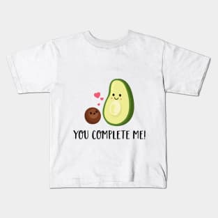 You complete me T Shirt- Avocado Couple-Valentines Day Gift Kids T-Shirt